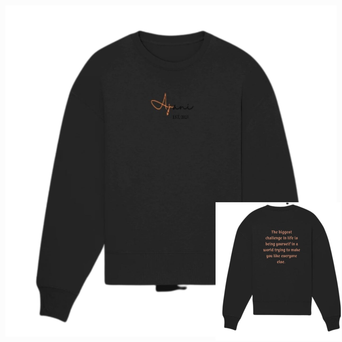 BACKPRINT BIGGEST CHALLENGE - Organic Oversize Sweatshirt