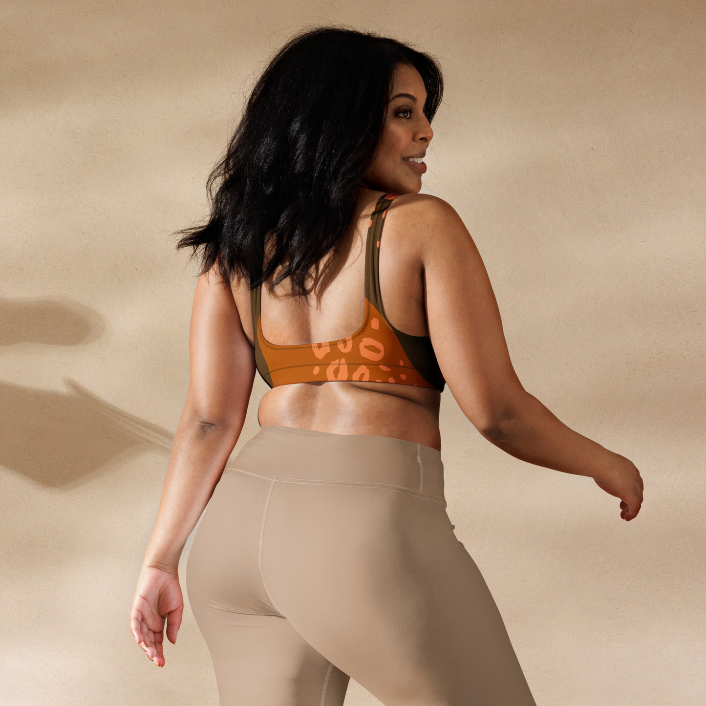 Recyceltes, gepolsterstes Allover-Bikini-Oberteil