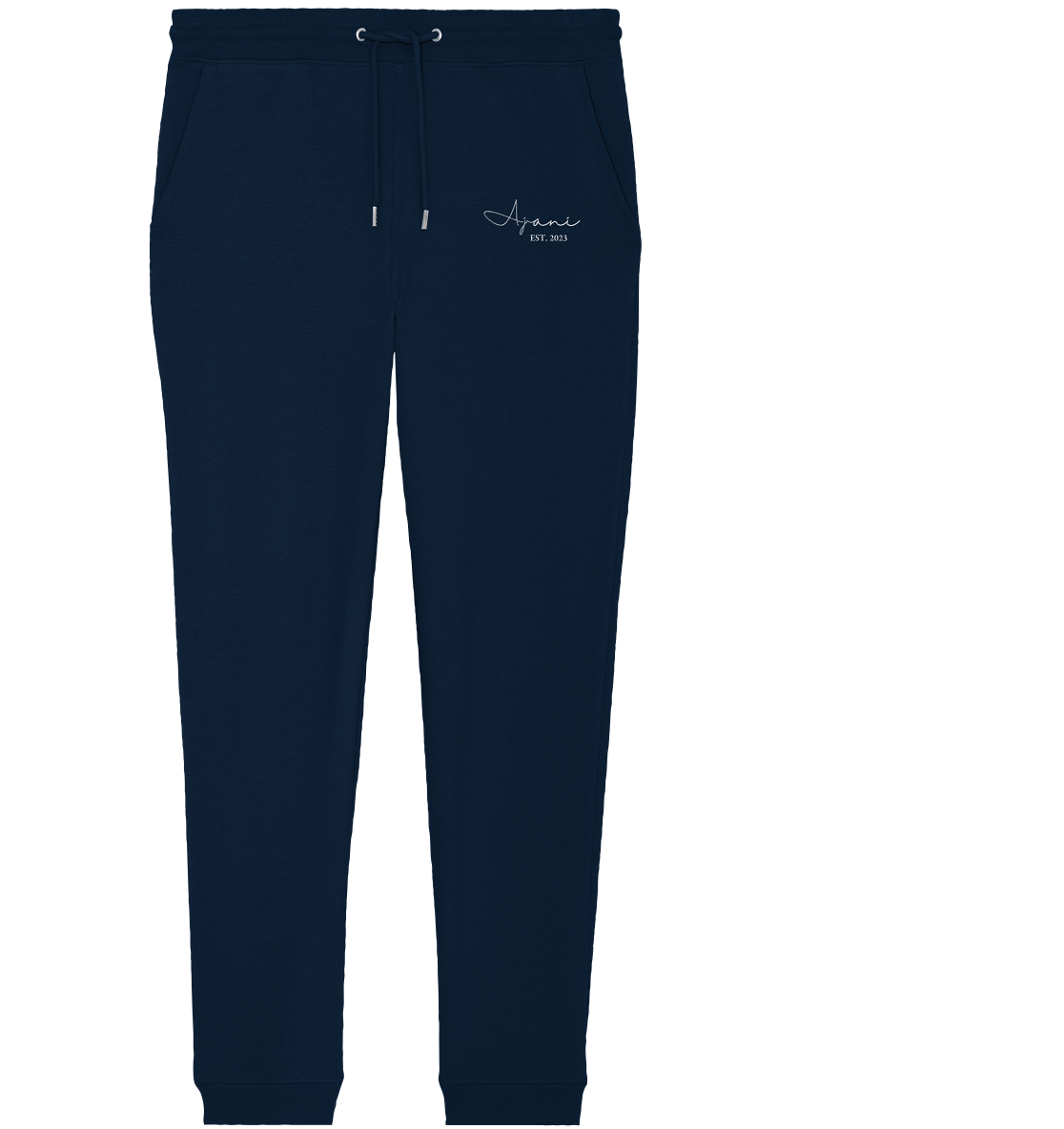 JOGGER AJANI GRAU/WEISS (STICK) - Organic Jogger Pants (Stick)