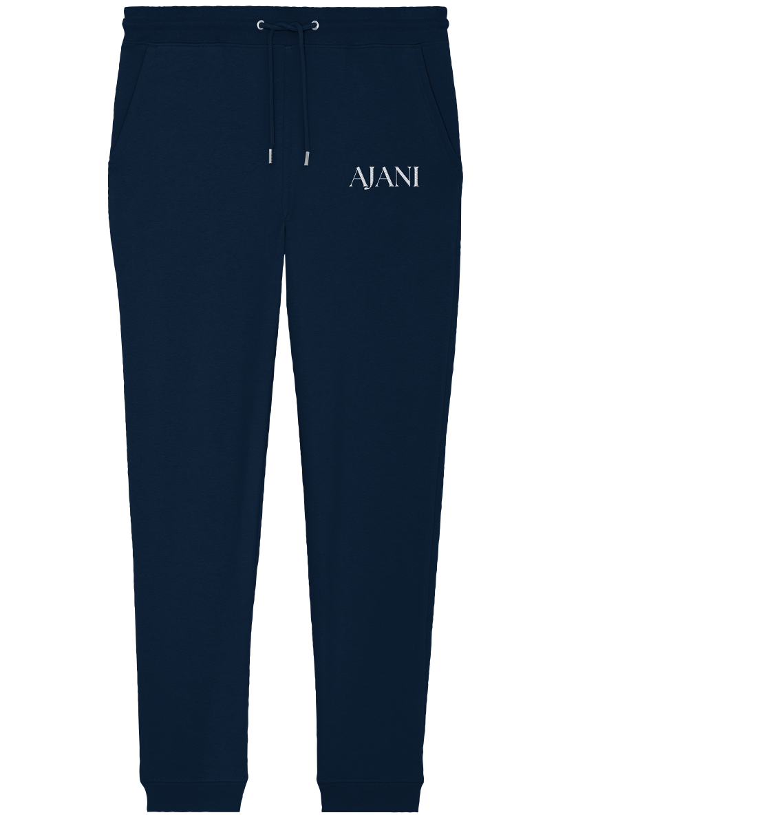 AJANI LOGO WHITE -STICK - Organic Jogger Pants (Stick)