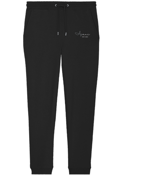 JOGGER AJANI GRAU/WEISS (STICK) - Organic Jogger Pants (Stick)