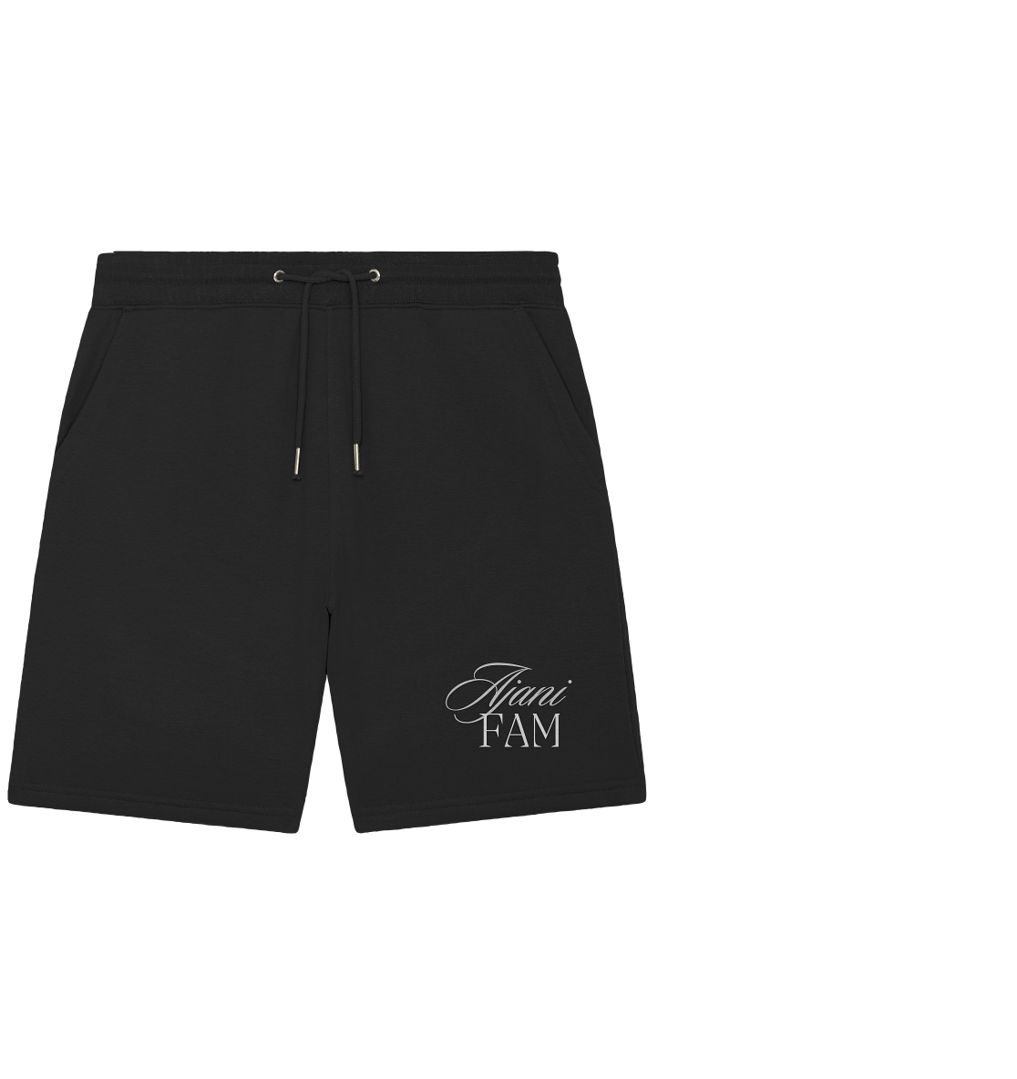 AJANIFAM-SHIRTS WHITE-LOGO - Organic Jogger Shorts