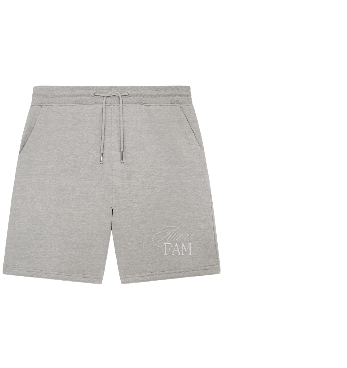 AJANIFAM-SHIRTS WHITE-LOGO - Organic Jogger Shorts