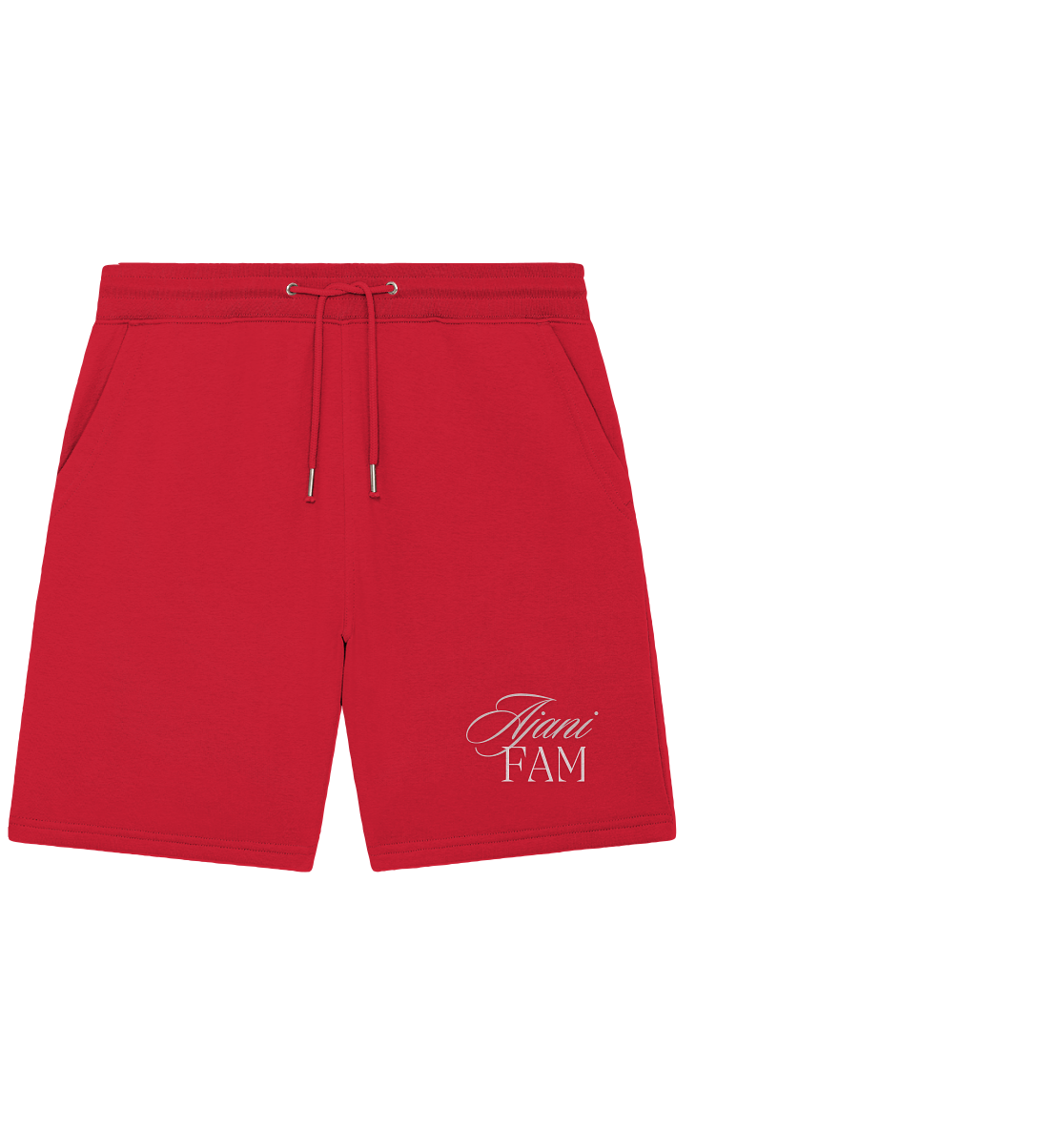 AJANIFAM-SHIRTS WHITE-LOGO - Organic Jogger Shorts
