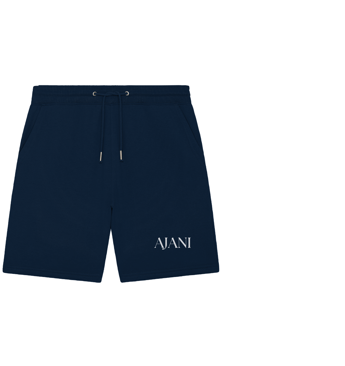 AJANI LOGO WHITE -STICK - Organic Jogger Shorts (Stick)