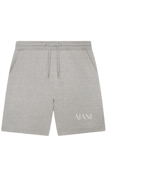 AJANI LOGO WHITE -STICK - Organic Jogger Shorts (Stick)