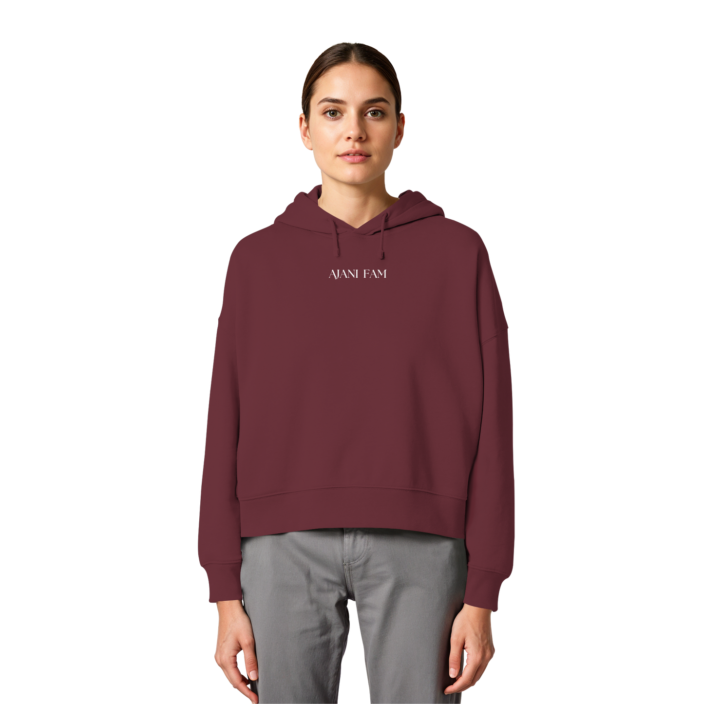 AJANI FAM : SELFLOVE - Womens Organic Boxcut Hoodie