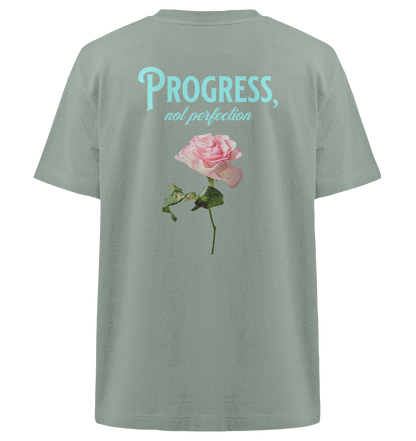AJANI-PROGRESS NOT PERFECTION - Heavy Oversized Organic Shirt