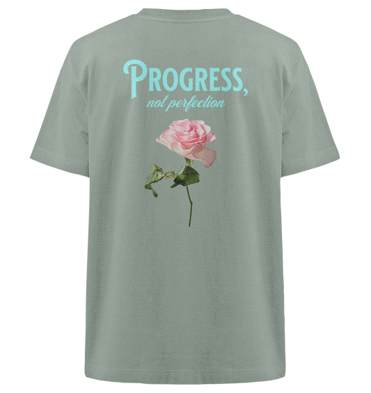 AJANI-PROGRESS NOT PERFECTION - Heavy Oversized Organic Shirt