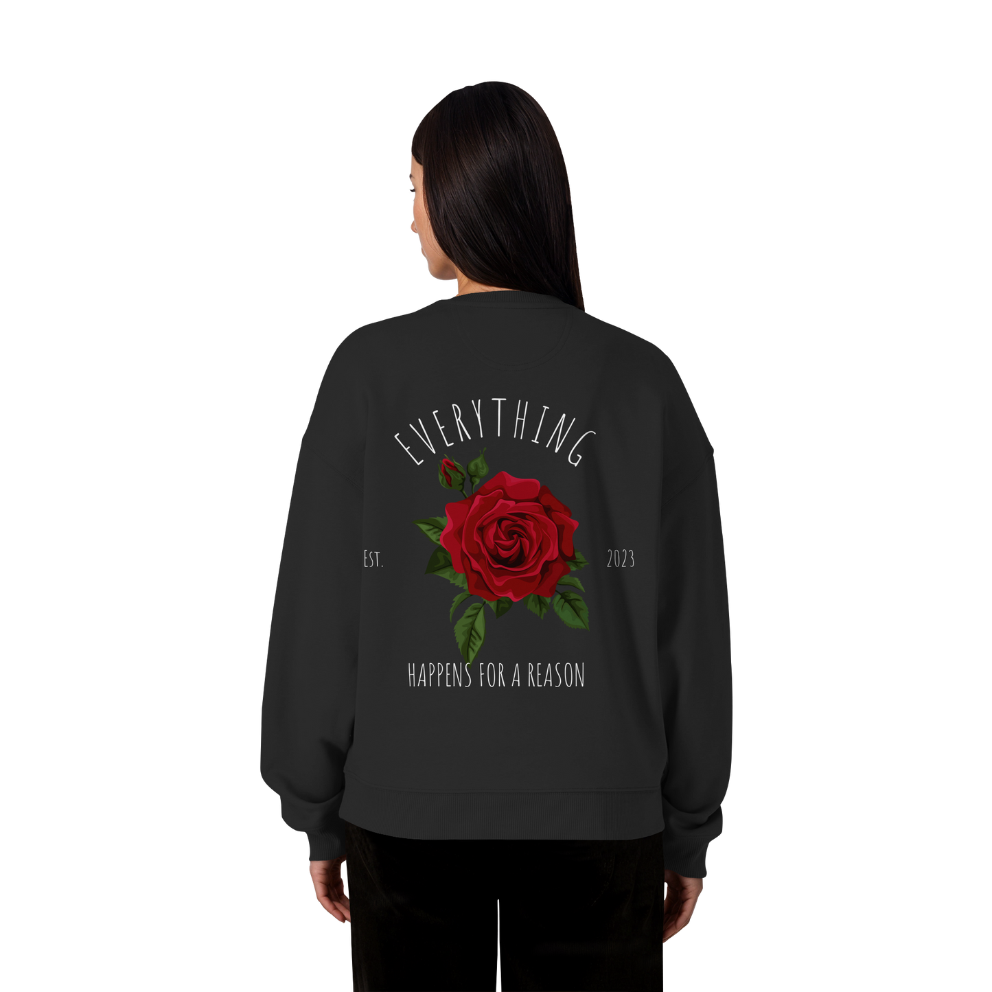 Everything happens for a Reason-AJANI - Organic Oversize Sweatshirt - Organic Oversize Sweatshirt