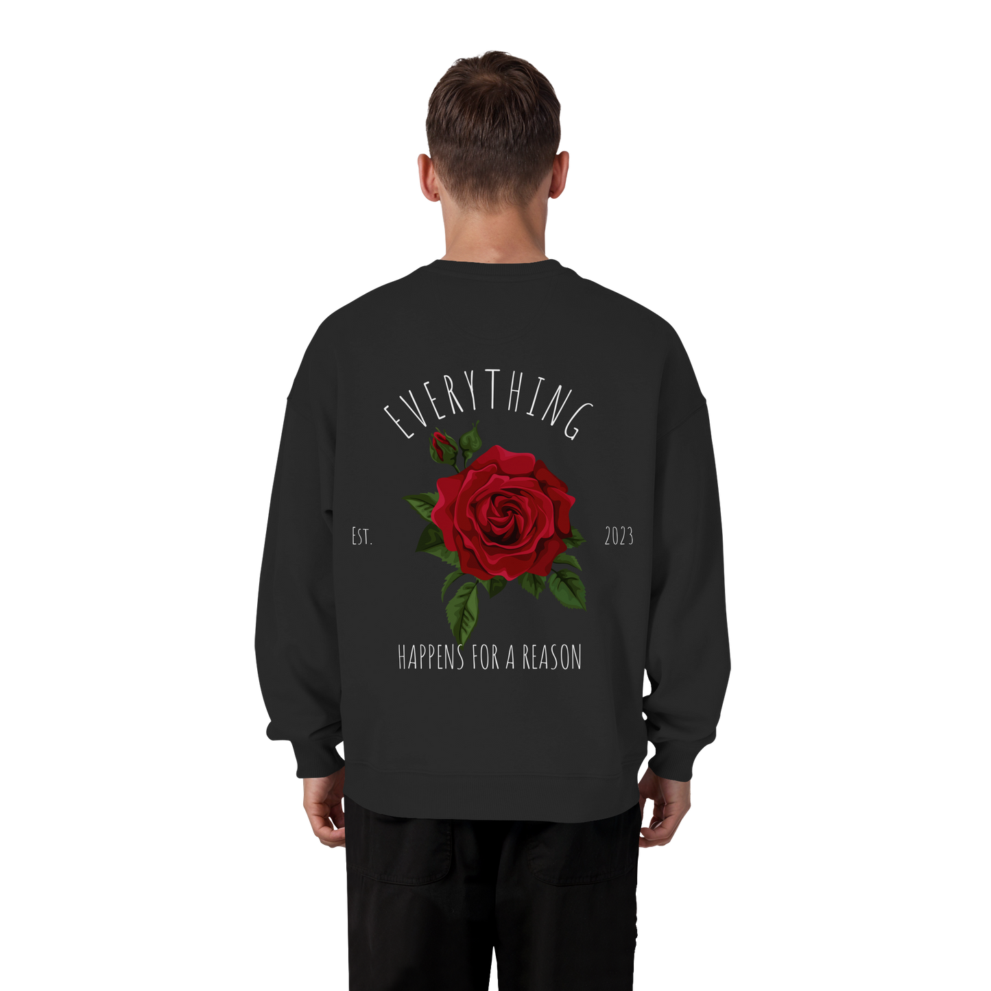 Everything happens for a Reason-AJANI - Organic Oversize Sweatshirt - Organic Oversize Sweatshirt