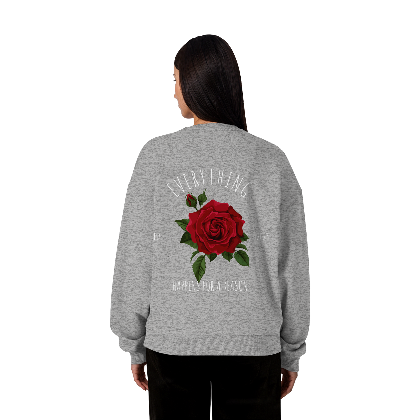 Everything happens for a Reason-AJANI - Organic Oversize Sweatshirt - Organic Oversize Sweatshirt