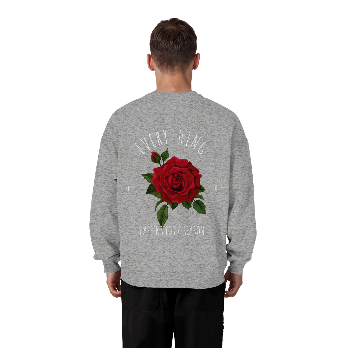 Everything happens for a Reason-AJANI - Organic Oversize Sweatshirt - Organic Oversize Sweatshirt