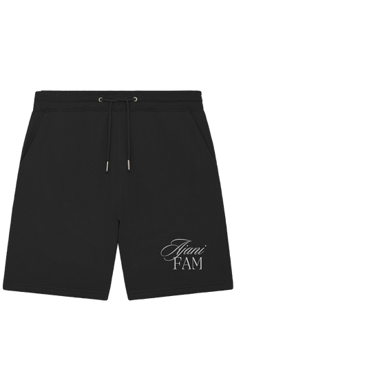 AJANIFAM-SHIRTS WHITE-LOGO - Organic Jogger Shorts