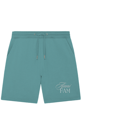 AJANIFAM-SHIRTS WHITE-LOGO - Organic Jogger Shorts