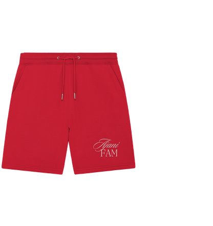 AJANIFAM-SHIRTS WHITE-LOGO - Organic Jogger Shorts