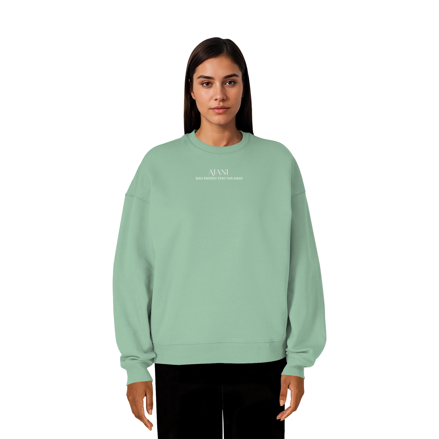 AJANI FAM - Bad Energy-Stay Far Away Organic Oversize Sweatshirt