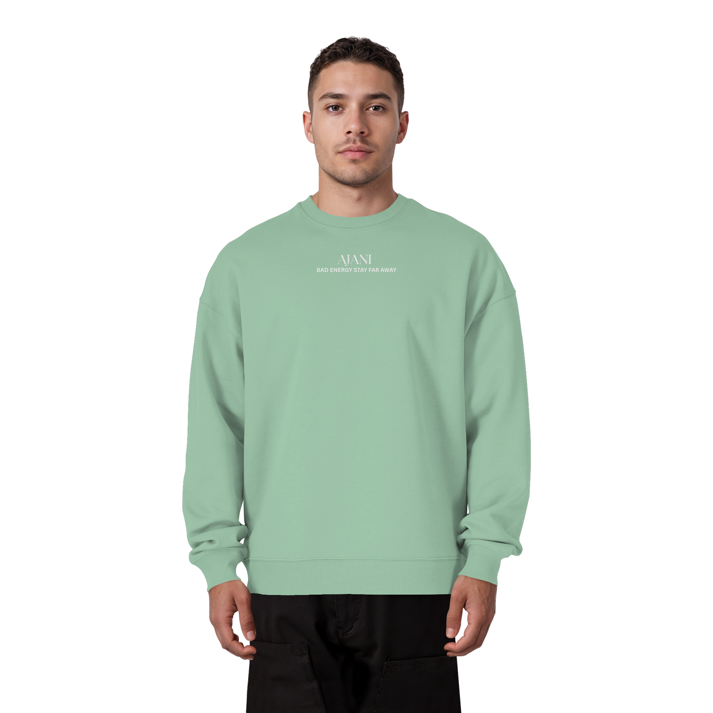 AJANI FAM - Bad Energy-Stay Far Away Organic Oversize Sweatshirt