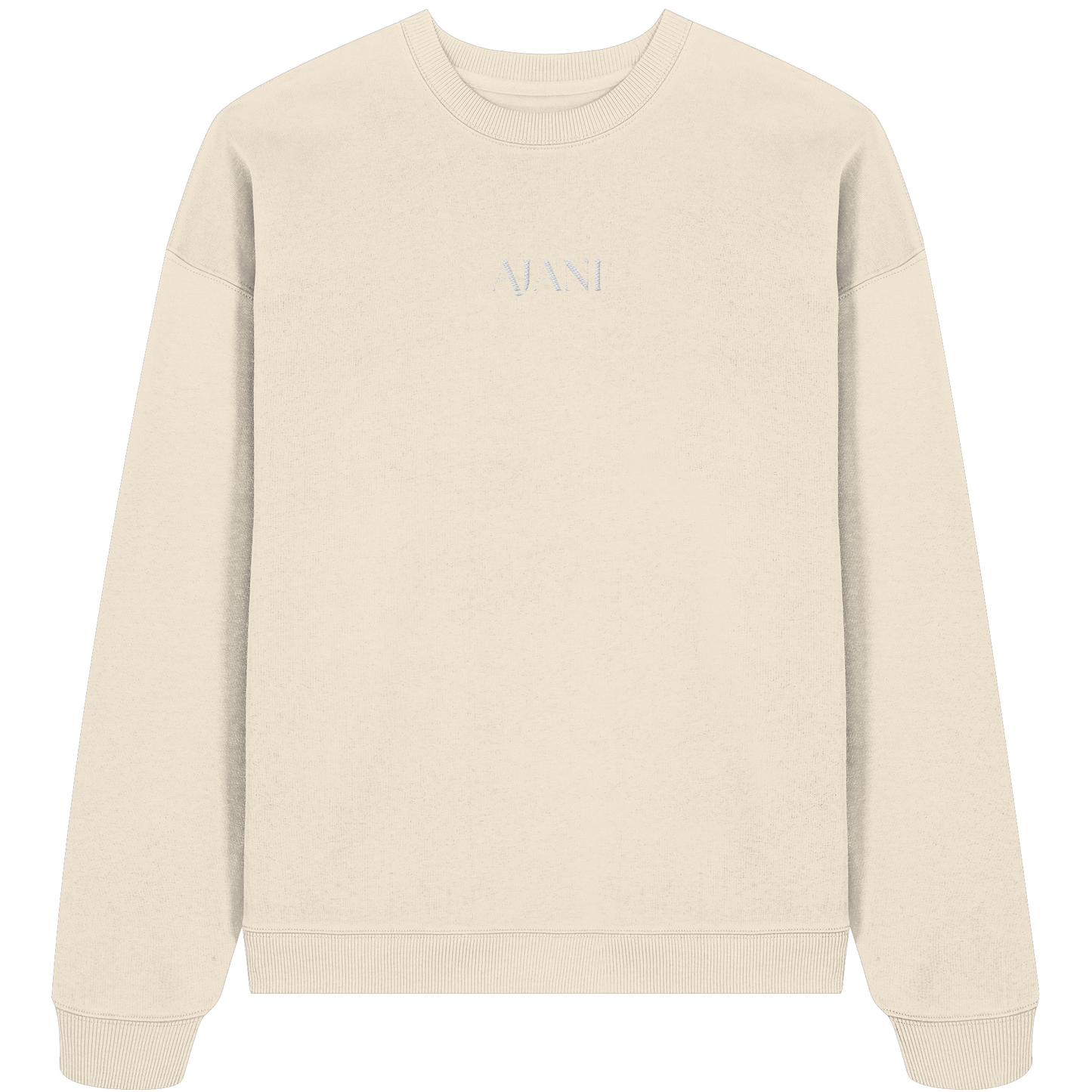 AJANI LOGO WHITE -STICK - Organic Oversize Sweatshirt (Stick)