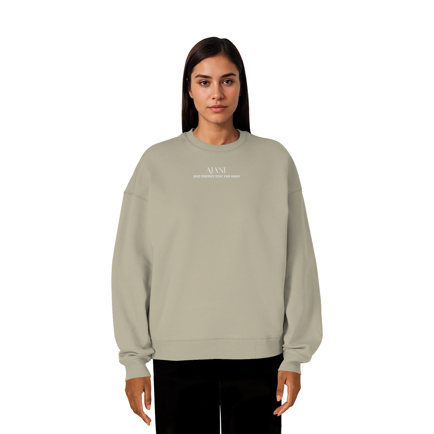 AJANI FAM - Bad Energy-Stay Far Away Organic Oversize Sweatshirt